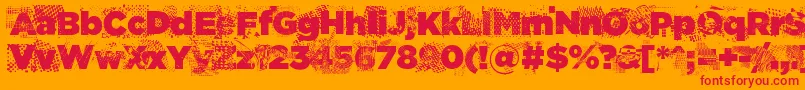 somethingathomeme Font – Red Fonts on Orange Background