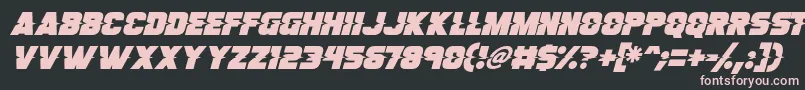 Fonte Son Of A Glitch Italic – fontes rosa em um fundo preto