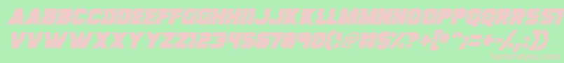 Fonte Son Of A Glitch Italic – fontes rosa em um fundo verde