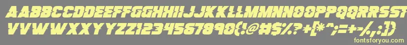 Son Of A Glitch Italic Font – Yellow Fonts on Gray Background