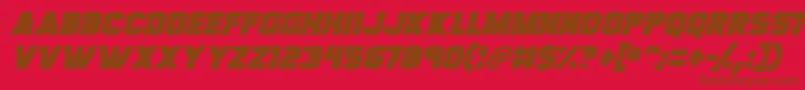 Police Son Of A Glitch Italic – polices brunes sur fond rouge