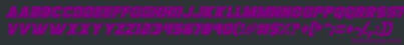 Son Of A Glitch Italic-fontti – violetit fontit mustalla taustalla