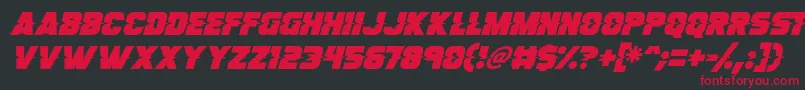 Son Of A Glitch Italic Font – Red Fonts on Black Background