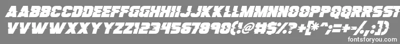 Son Of A Glitch Italic Font – White Fonts on Gray Background