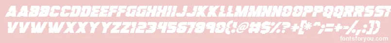 Son Of A Glitch Italic Font – White Fonts on Pink Background