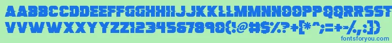 Son Of A Glitch Font – Blue Fonts on Green Background