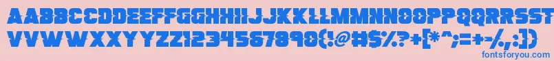 Son Of A Glitch Font – Blue Fonts on Pink Background