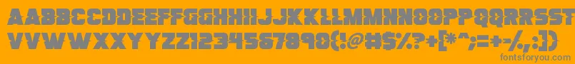 Son Of A Glitch Font – Gray Fonts on Orange Background