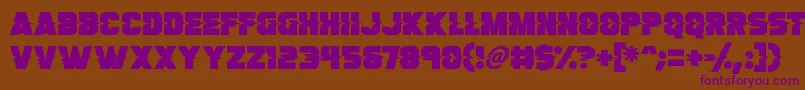 Son Of A Glitch Font – Purple Fonts on Brown Background