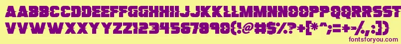 Son Of A Glitch Font – Purple Fonts on Yellow Background
