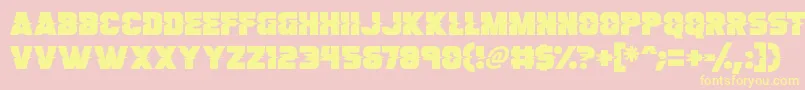 Son Of A Glitch Font – Yellow Fonts on Pink Background