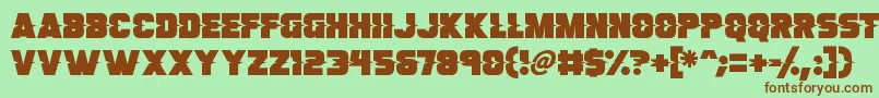 Son Of A Glitch Font – Brown Fonts on Green Background