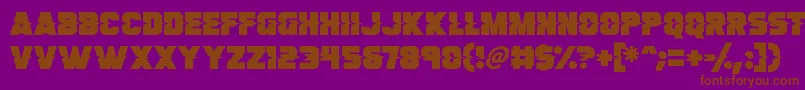 Son Of A Glitch Font – Brown Fonts on Purple Background