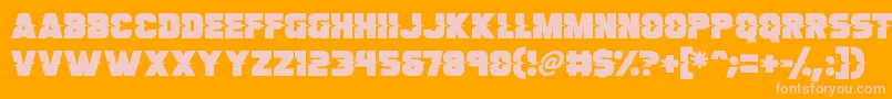 Son Of A Glitch Font – Pink Fonts on Orange Background