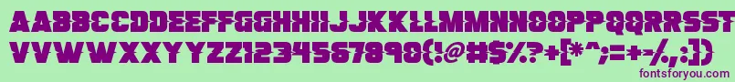 Son Of A Glitch Font – Purple Fonts on Green Background