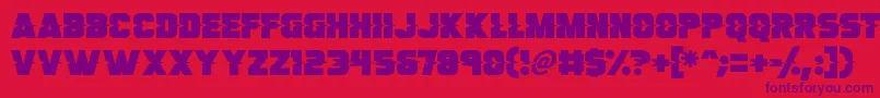 Son Of A Glitch Font – Purple Fonts on Red Background