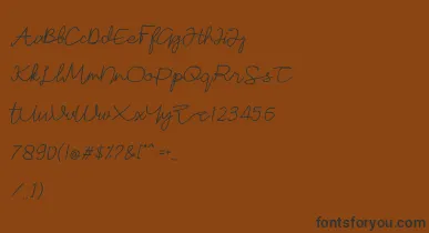 Sonata font – Black Fonts On Brown Background