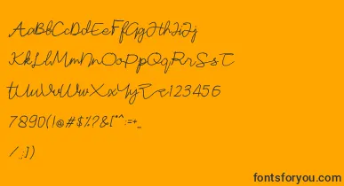 Sonata font – Black Fonts On Orange Background