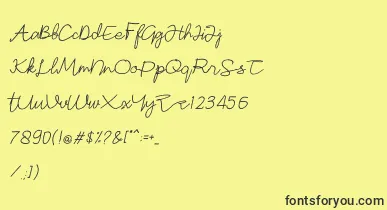 Sonata font – Black Fonts On Yellow Background