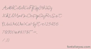 Sonata font – Gray Fonts On Pink Background