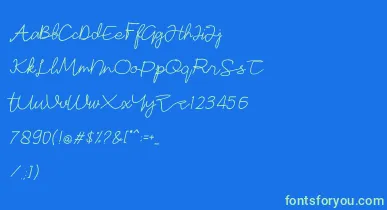 Sonata font – Green Fonts On Blue Background