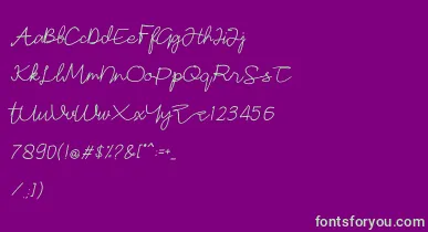 Sonata font – Green Fonts On Purple Background