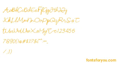 Sonata font – Orange Fonts On White Background