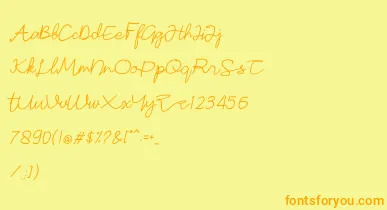 Sonata font – Orange Fonts On Yellow Background