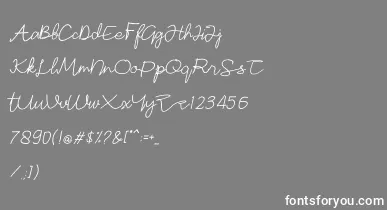 Sonata font – White Fonts On Gray Background