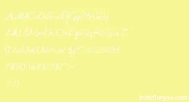 Sonata font – White Fonts On Yellow Background