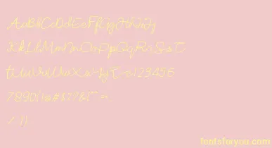 Sonata font – Yellow Fonts On Pink Background