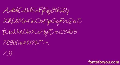 Sonata font – Yellow Fonts On Purple Background
