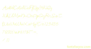 Sonata font – Yellow Fonts On White Background