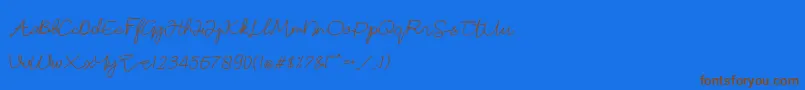 Sonata-fontti – ruskeat fontit sinisellä taustalla