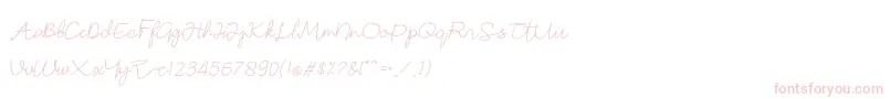 Sonata Font – Pink Fonts on White Background