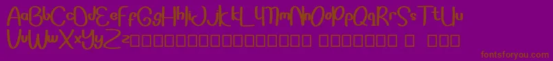 Sonddesip Font – Brown Fonts on Purple Background