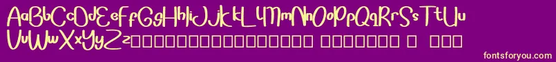 Sonddesip Font – Yellow Fonts on Purple Background