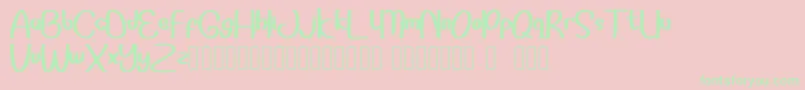 Sonddesip Font – Green Fonts on Pink Background