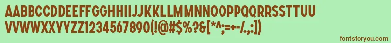 SONGER C Bold Font – Brown Fonts on Green Background
