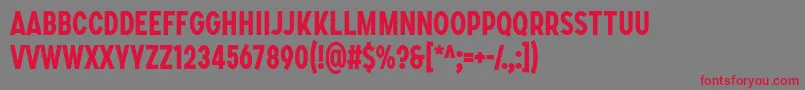 SONGER C Bold Font – Red Fonts on Gray Background