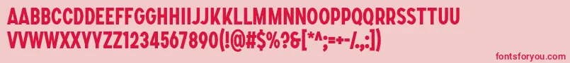 SONGER C Bold Font – Red Fonts on Pink Background