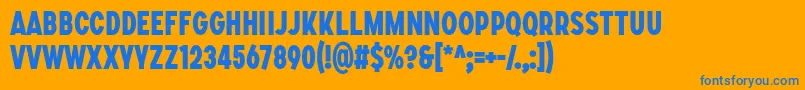 Подробнее о шрифте SONGER C ExtraBold Шрифт SONGER C ExtraBold – синие шрифты на оранжевом фоне