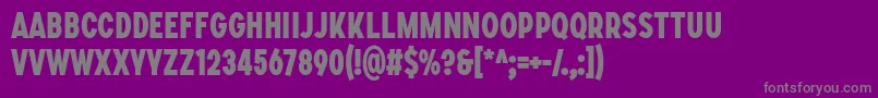 Czcionka SONGER C ExtraBold – szare czcionki na fioletowym tle