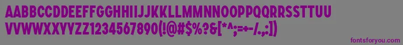 Шрифт SONGER C ExtraBold – фиолетовые шрифты на сером фоне