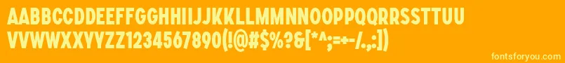 Подробнее о шрифте SONGER C ExtraBold Шрифт SONGER C ExtraBold – жёлтые шрифты на оранжевом фоне