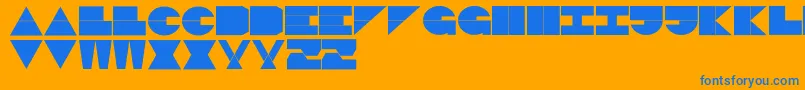 LogiBlack Font – Blue Fonts on Orange Background