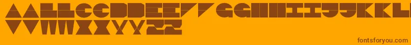 LogiBlack Font – Brown Fonts on Orange Background