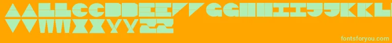 LogiBlack Font – Green Fonts on Orange Background