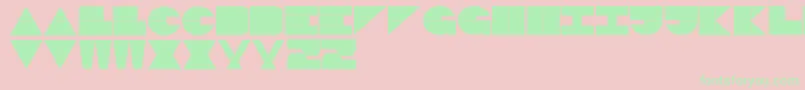 LogiBlack Font – Green Fonts on Pink Background