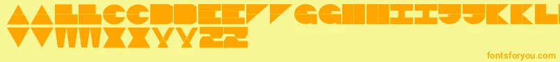 LogiBlack Font – Orange Fonts on Yellow Background